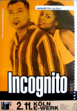 INCOGNITO - 1996 - Plakat - In Concert - Beneth the Surface Tour - Poster - K�ln