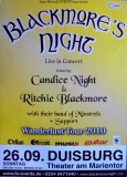 BLACKMORE'S NIGHT - 2010 - In Concert - Wanderlust Tour - Poster - Duisburg
