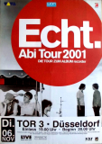 ECHT - 2001 - Plakat - Live In Concert - Abi Tour - Poster - Dsseldorf