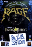 RAGE - 2001 - Concert - Vicious Rumours - Welcome to… Tour - Poster - Bochum