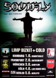SOULFLY - 1998 - Limp Bizkit - Live In Concert - First German Tour - Poster