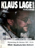 LAGE, KLAUS - 1987 - Plakat - In Concert - Amtlich Tour - Poster - K�ln