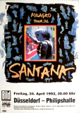 SANTANA - 1992 - Plakat - In Concert - Milagro Tour - Poster - Dsseldorf