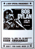 DYLAN, BOB - 1998 - Plakat - In Concert - Don't think Twice Tour - Poster - Essen