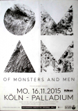 OF MONSTERS AND MEN - 2015 - Concert - Beneath the Skin Tour - Poster - Kln