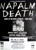 NAPALM DEATH - 2000 - In Concert - Enemy of the.... Tour - Poster - Dsseldorf