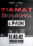 TIAMAT - 2002 - Plakat - Moonspell - Pain - In Concert Tour - Poster - Dortmund