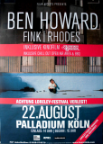 HOWARD, BEN - 2015 - Live In Concert - Fink - Rhodes - Tour - Poster - Kln N10