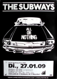 SUBWAYS, THE - 2009 - Plakat - Concert - All Or Nothing Tour - Poster - Dsseldorf