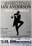 JETHRO TULL - 2013 - Live In Concert - Thick as a Brick II Tour - Poster - Bonn