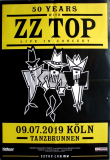 ZZ TOP - 2019 - Plakat - Concert - 50 Years with... - Tourposter - Kln