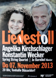 WECKER, KONSTANTIN - 2013 - In Concert - Liedestoll Tour - Poster - D�sseldorf