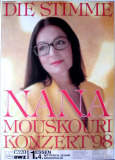 MOUSKOURI, NANA - 1998 - Plakat - Die Stimme in Concert Tour - Poster - Essen