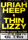 URIAH HEEP - 2008 - Thin Lizzy - Concert - Wake the Sleeper Tour - Poster - Kln