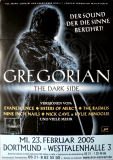 GREGORIAN - 2005 - Plakat - In Concert - The Dark Side Tour - Poster - Dortmund