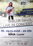 DAVIS, TAYLOR - 2016 - Plakat - Live in Concert Tour - Poster - Kln