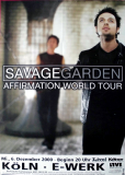 SAVAGE GARDEN - 2012 - In Concert - Affirmation World Tour - Poster - Kln