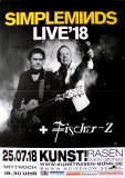 SIMPLE MINDS - 2018 - Fischer Z - Live In Concert Tour - Poster - Bonn