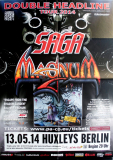 MAGNUM - 2014 - In Concert - Saga - Double Headline Tour - Poster - Berlin
