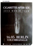 CIGATETTES AFTER SEX - 2018 - In Concert - World Tour - Poster - Berlin - B