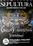 SEPULTURA - 2018 - In Concert - Obscura - Machine Messiah Tour - Poster - Berlin