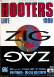 HOOTERS - 1990 - Plakat - In Concert - Zig Zag Tour - Poster - Hamburg