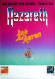 NAZARETH - 1989 - Lee Aaron - In Concert - Snakes & Ladders Tour - Poster