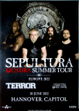 SEPULTURA - 2022 - In Concert - Terror - Quadra Tour - Poster - Hannover
