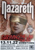 NAZARETH - 2022 - In Concert - Surviving the Law Tour - Poster - Hamburg