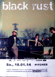 BLACK RUST - 2014 - Plakat - In Concert Tour - Poster - D�sseldorf