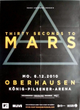 THIRTY SECONDS TO MARS - 2010 - In Concert - Tour - Poster - Oberhausen