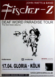 FISCHER Z - 2011 - Live In Concert - Deaf Word Paradise Tour - Poster - Kln
