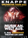 KNAPPE - 2023 - Live In Concert - Musik An Welt Aus Tour - Poster - Hannover