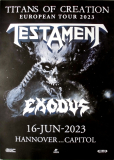 TESTAMENT - 2023 - Exodus - In Concert - Titans Of... Tour - Poster - Hannover