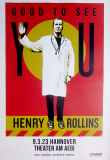 ROLLINS, HENRY - BLACK FLAG - 2023 - Live In Concert Tour - Poster - Hannover