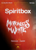 SPIRITBOX - MOTIONLESS IN WHITE - 2023 - In Concert Tour - Poster - Hannover