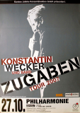 WECKER, KONSTANTIN - 2007 - Live In Concert - Zugabe Tour - Poster - Essen