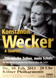 WECKER, KONSTANTIN - 2011 - Live In Concert - Strmische...Tour - Poster - Essen