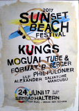 SUNSET BEACH - 2017 - Kungs - Moguai - Phil Fuldner - Tube & Berger - Poster