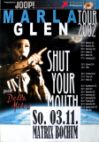 GLEN, MARLA - 2002 - Live In Concert - Shut Your Mouth Tour - Poster - Bochum