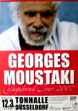 MOUSTAKI, GEORGES - 2007 - In Concert - Vagabond Tour - Poster - Dsseldorf