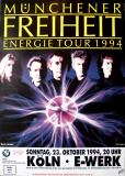 MNCHENER FREIHEIT - 1994 - Live In Concert - Energie Tour - Poster - Kln