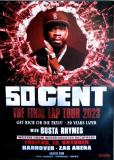 50 CENT - BUSTA RHYMES - 2023 - In Concert - Final Lap Tour - Poster - Hannover