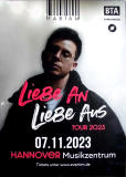 FABIAN WEGERER - 2023 - In Concert - Liebe An Liebe Aus Tour - Poster - Hannover