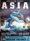 ASIA - 1982 - Live In Concert - Heat of the Moment Tour - Poster - Dsseldorf