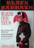 BLACK SABBATH - 1989 - In Concert - Headless Cross Tour - Poster - Dortmund A