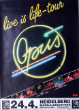 OPUS - 1984 - Live In Concert - Live Is Life Tour - Poster - Heidelberg