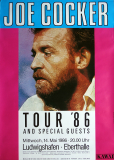COCKER, JOE - 1986 - Plakat - Live In Concert Tour - Poster - Ludwigsburg