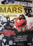 THIRTY SECONDS TO MARS - 2024 - Live in Concert Tour - Poster - Hannover