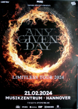 ANY GIVEN DAY - 2024 - Live In Concert - Limitless Tour - Poster - Hannover